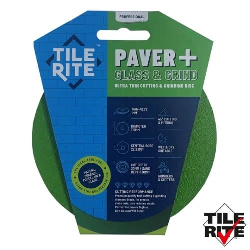 Paver + Glass & Grind Ultra Thin Cutting Disc 115MM